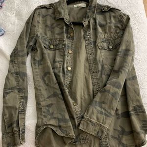 Camo button up jacket